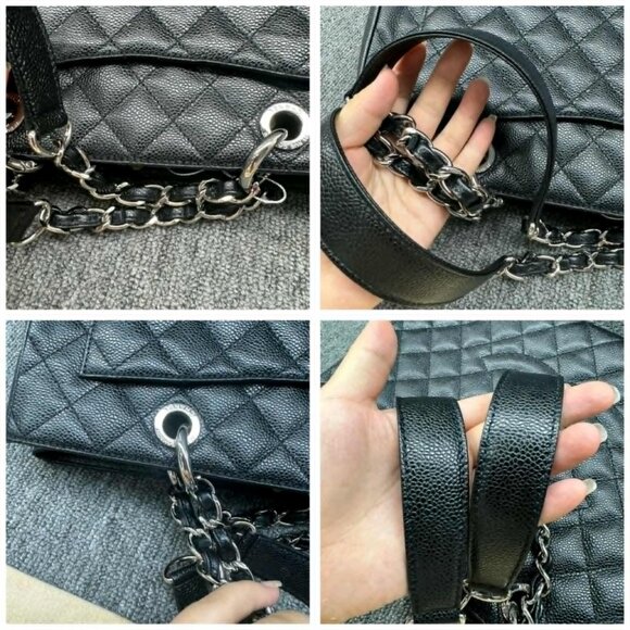 100% Authentic CHANEL GST Black Caviar Tote Bag - Picture 10 of 14